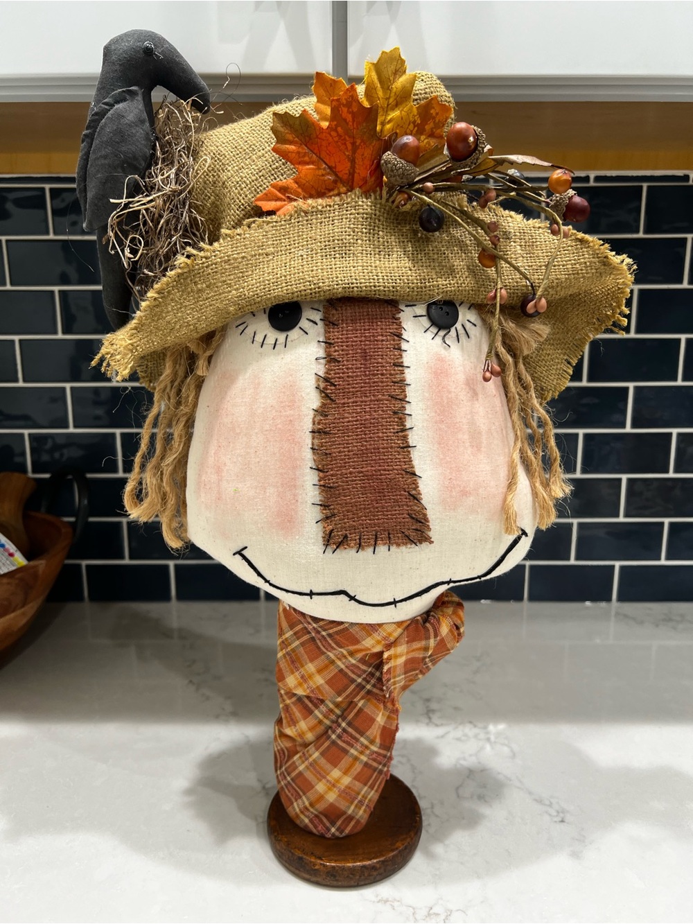 Fall Decor Scarecrow Head